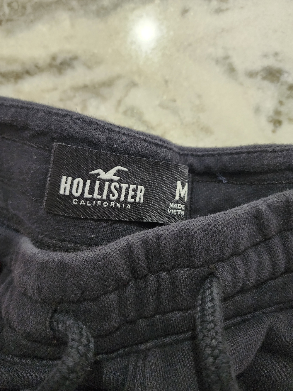 Hollister Black Athletic Logo-Trim Drawstring Shorts - Picture 2 of 3